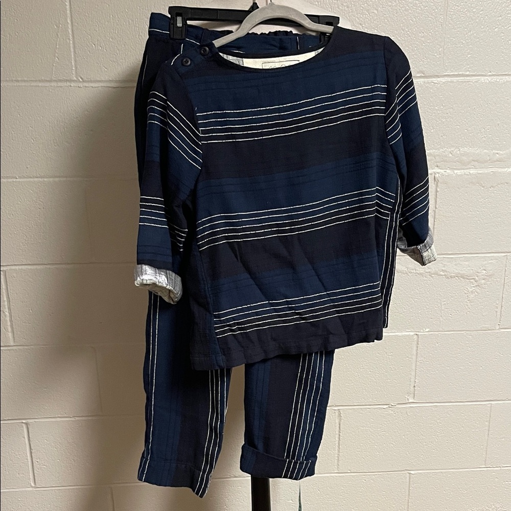 Ace & Jig Navy and White Striped 2 piece Set